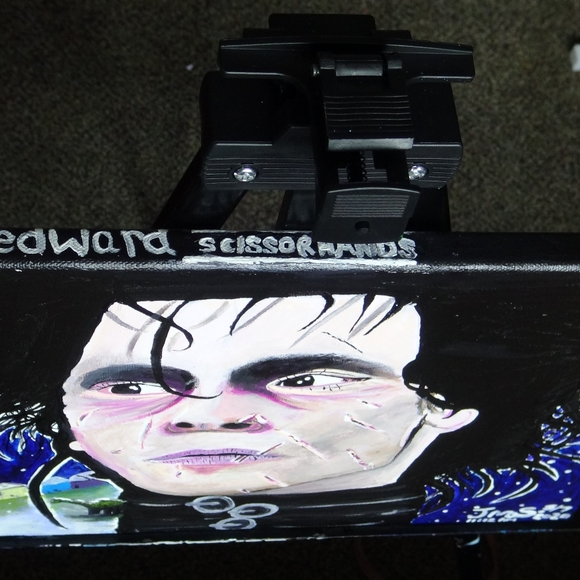 12"×16" Edward Scissorhands hand painted single piece canvas Original gothic emo - Picture 4 of 7